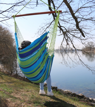 Sitzhängematte blau/grün